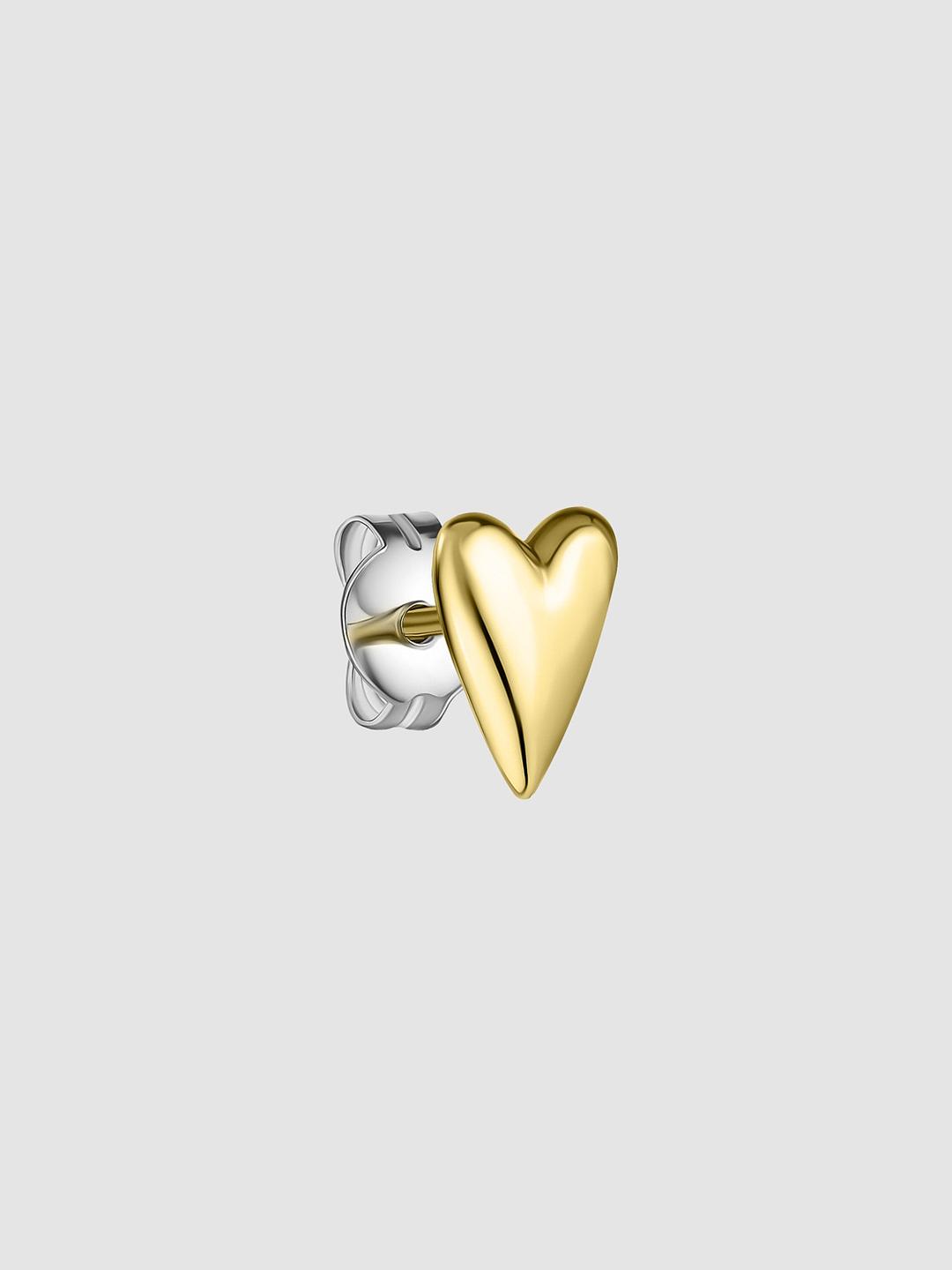 Little Heart Single Stud Gold Plated