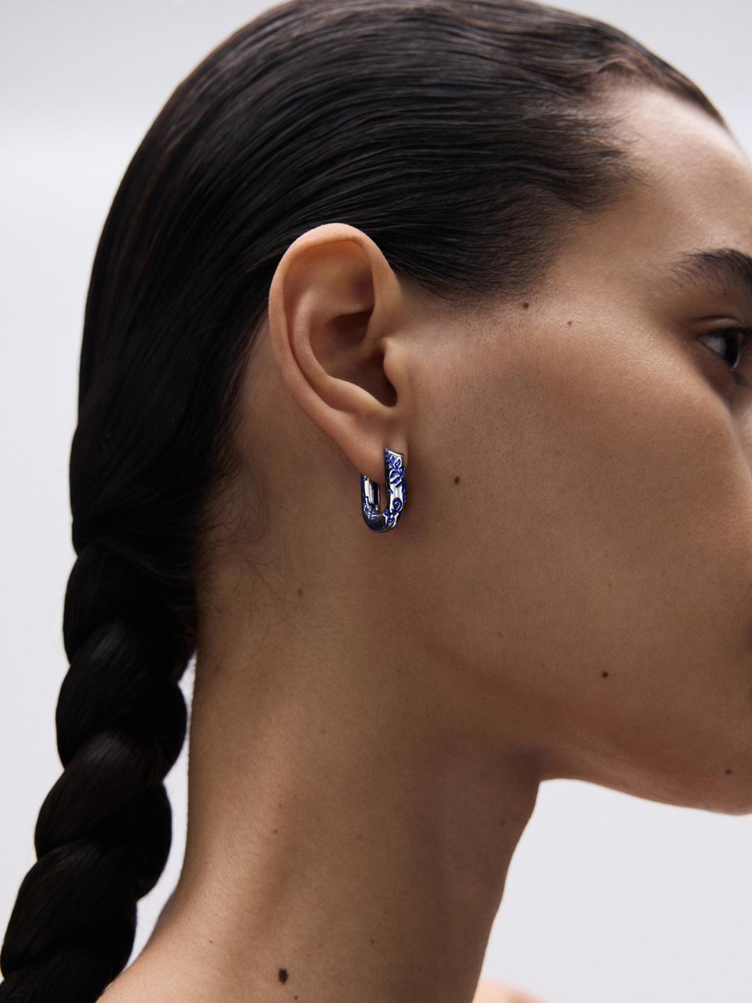 Fern U-earrings Jarman's Blue