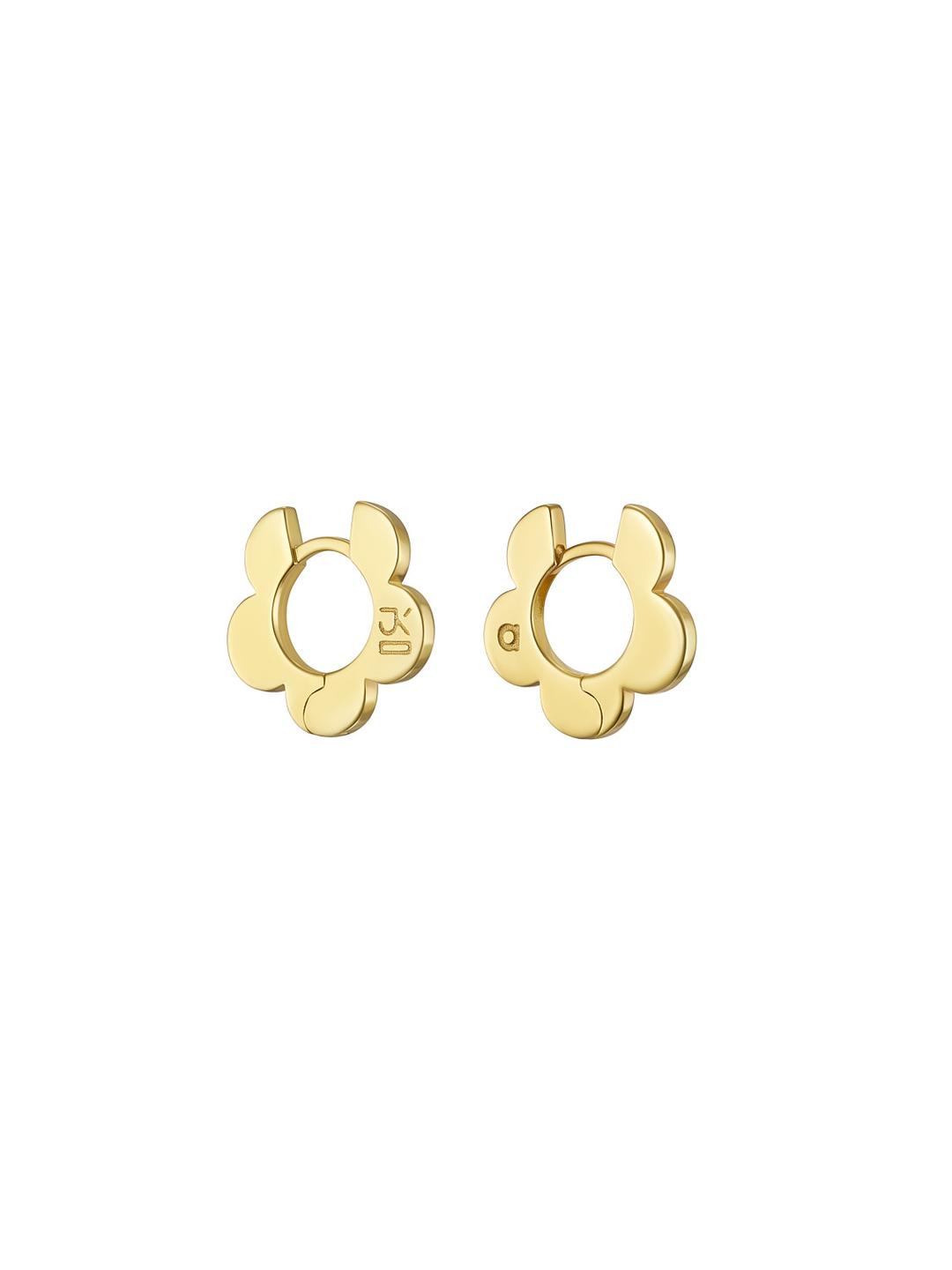 Avgvst x J.Kim Small Embrace Petal Hoops in Yellow Gold