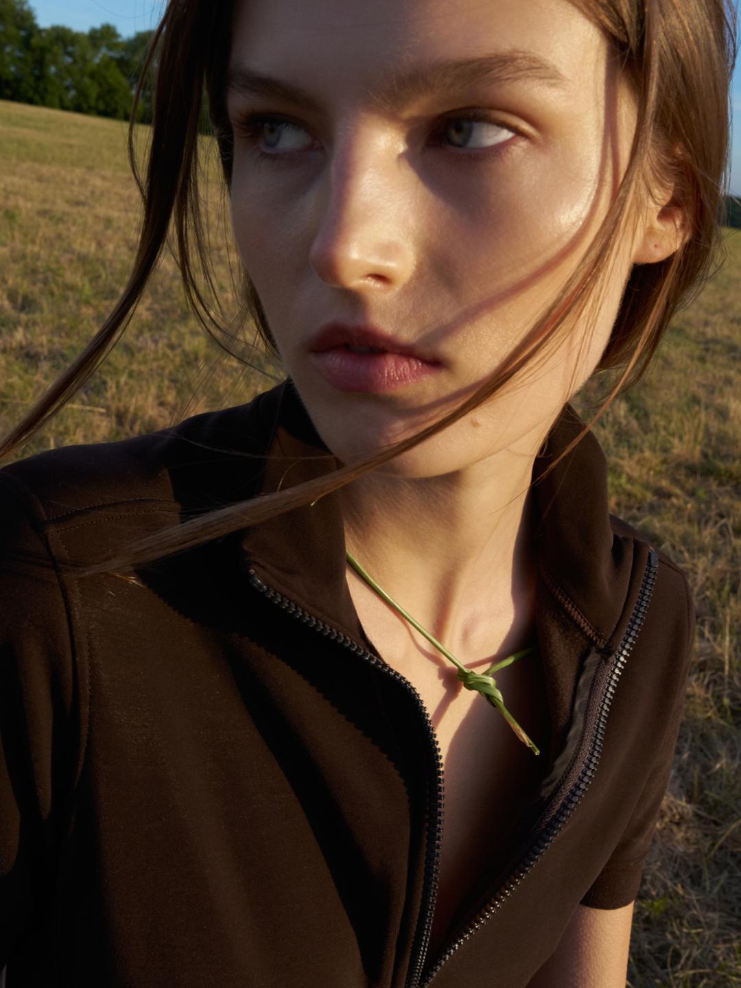 Double Gold Grass Necklace