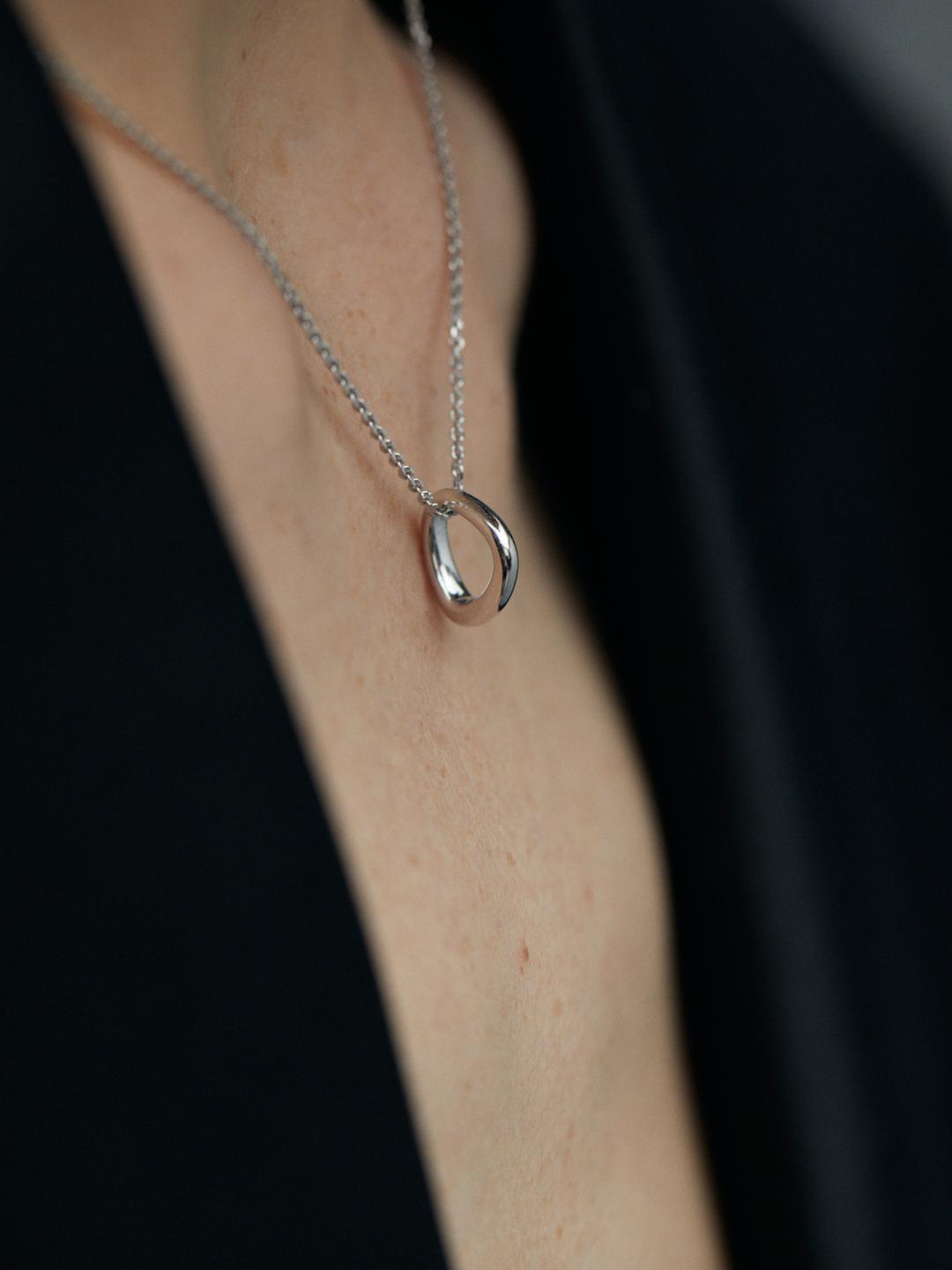 Shield-shaped Pendant Necklace