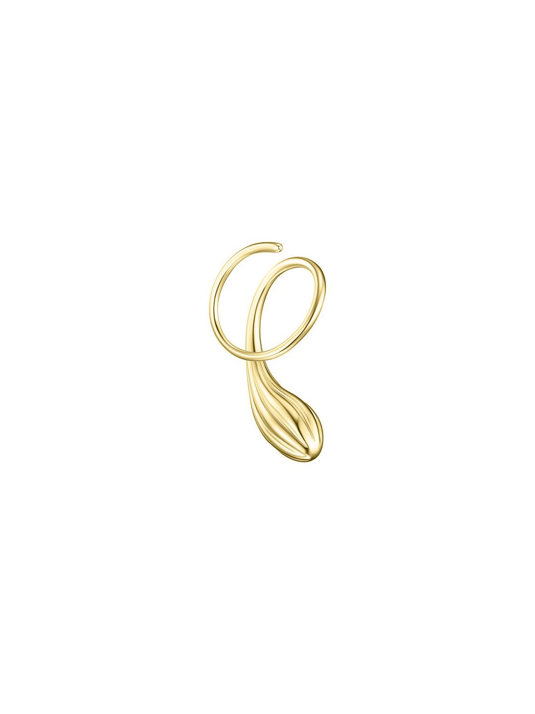 Echo Right Swirl Earring Gold Vermeil