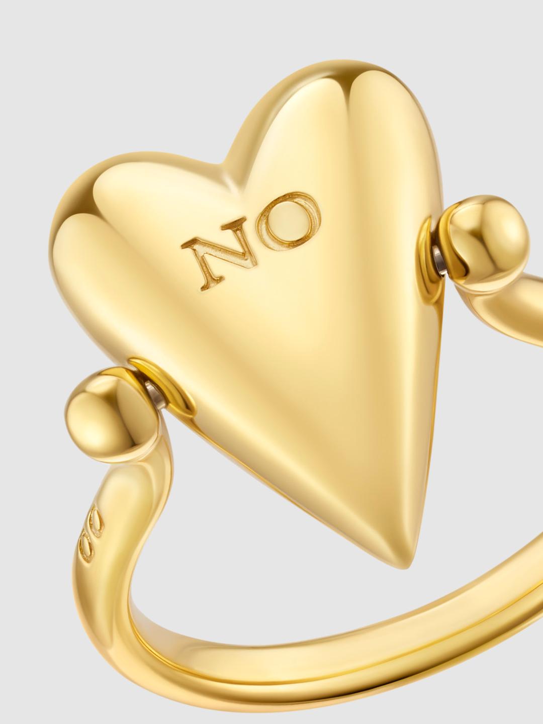 Heart of Avgvst Flip Ring Yellow Gold