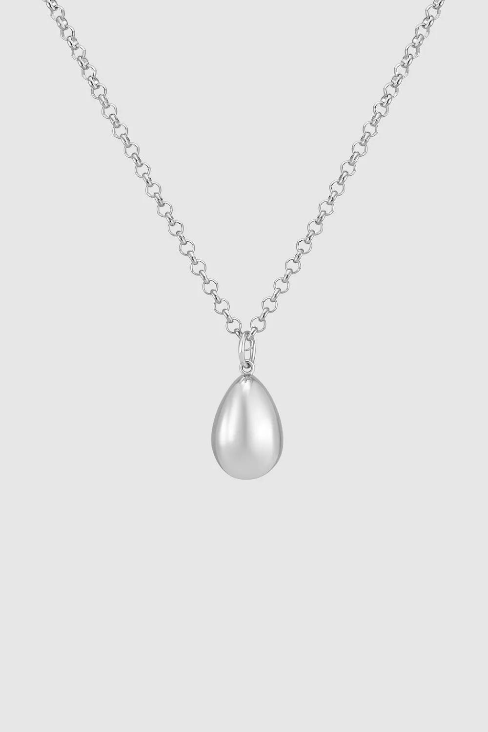 Silver Egg Necklace