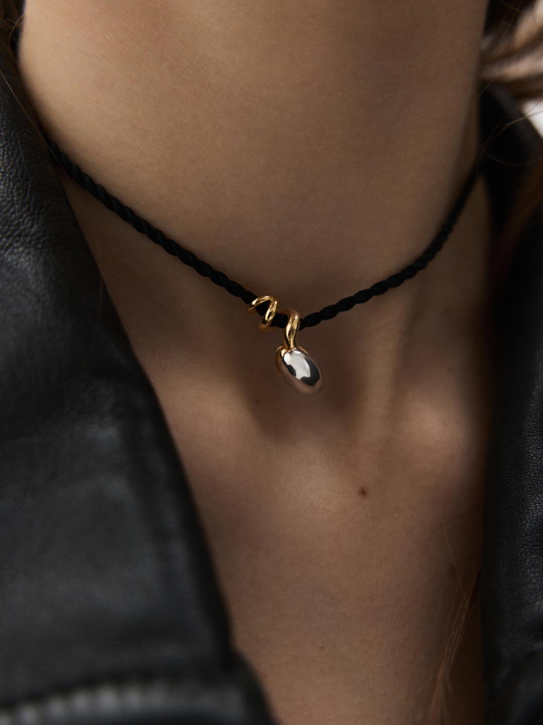 Seed Cord Necklace Gold Vermeil