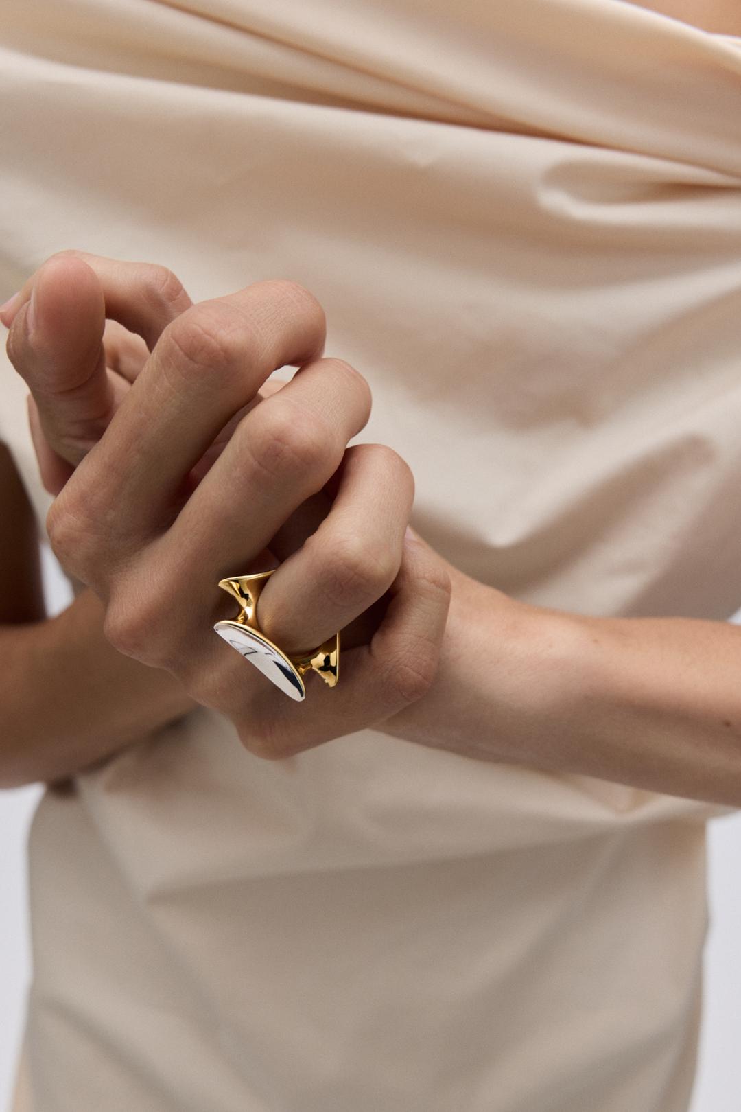 Eclipse Triple Ring Gold Vermeil