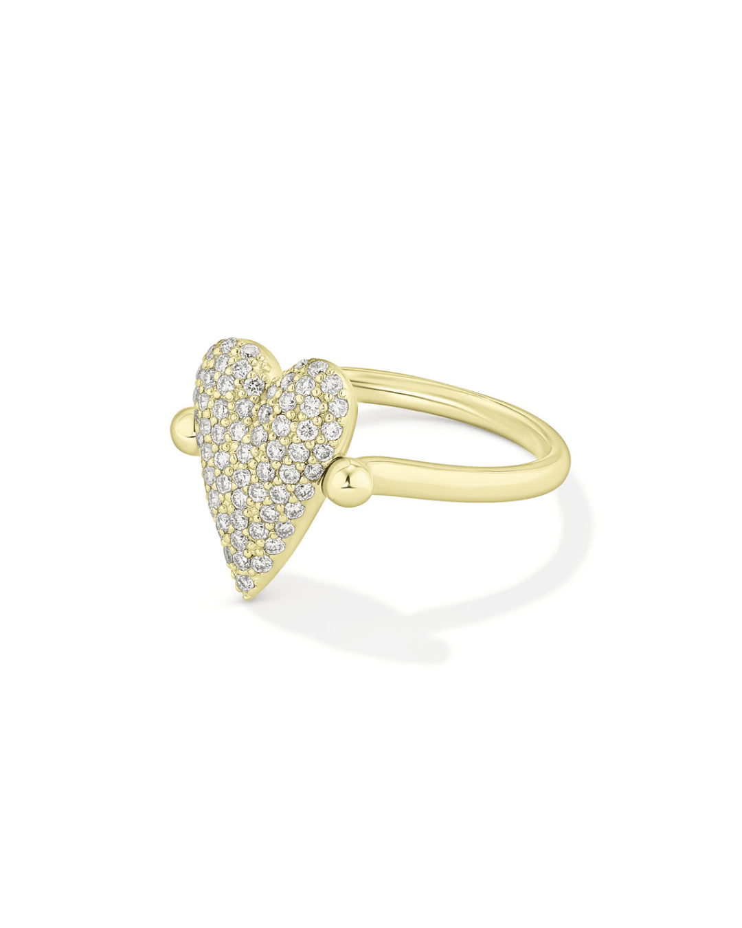 Pavé Diamond Flip Ring Yellow Gold
