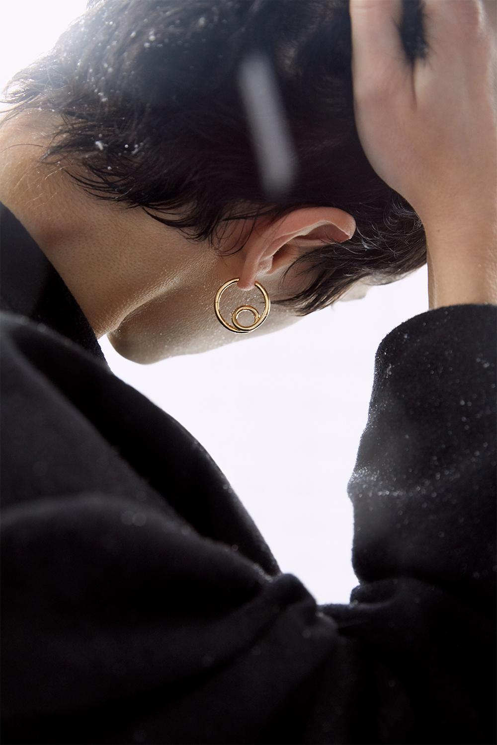 Cord Hoops Gold Vermeil