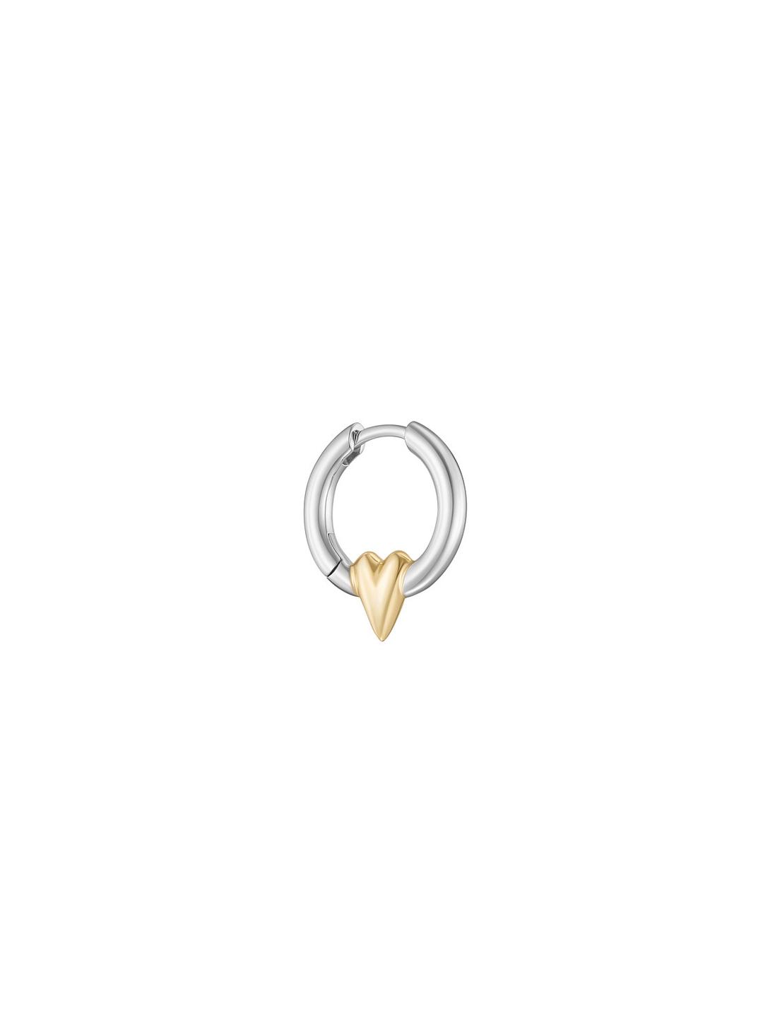 Double Gold Heart Hoop