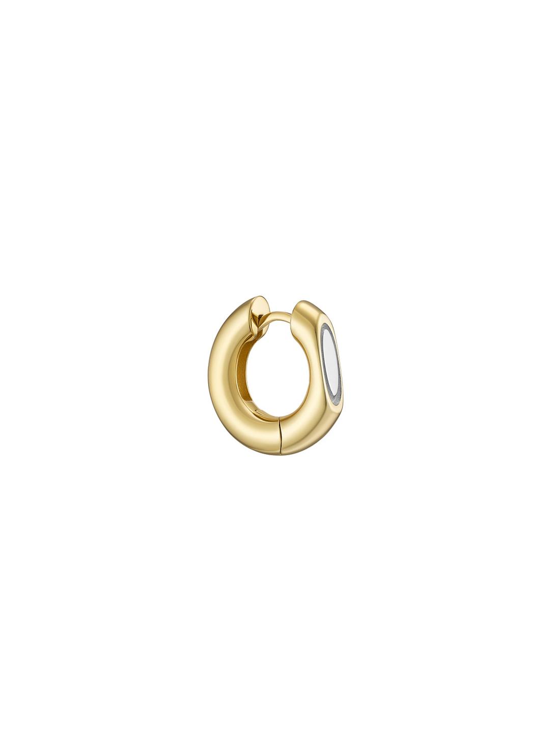 Stem Cut Hoop Gold Vermeil