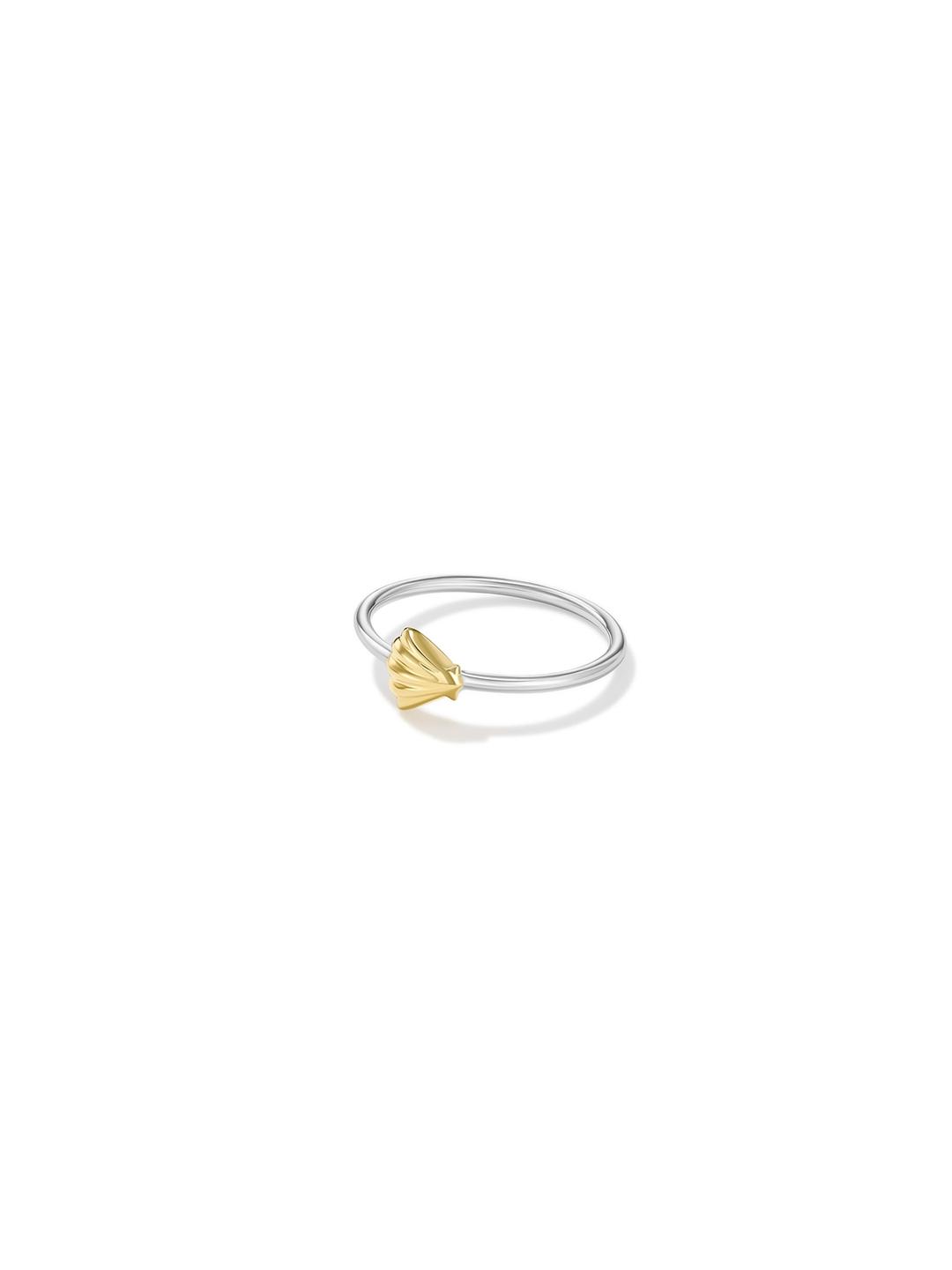 Double Gold Shell Teeny Ring