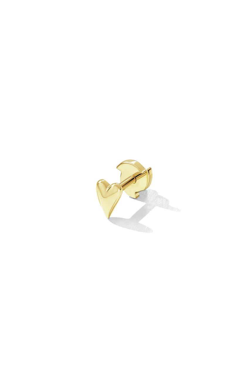 Teeny Heart Stud In Yellow Gold
