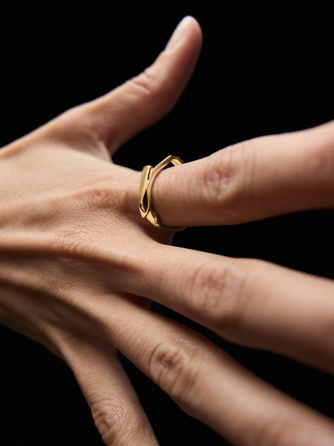 Grass Knot Ring Gold Vermeil