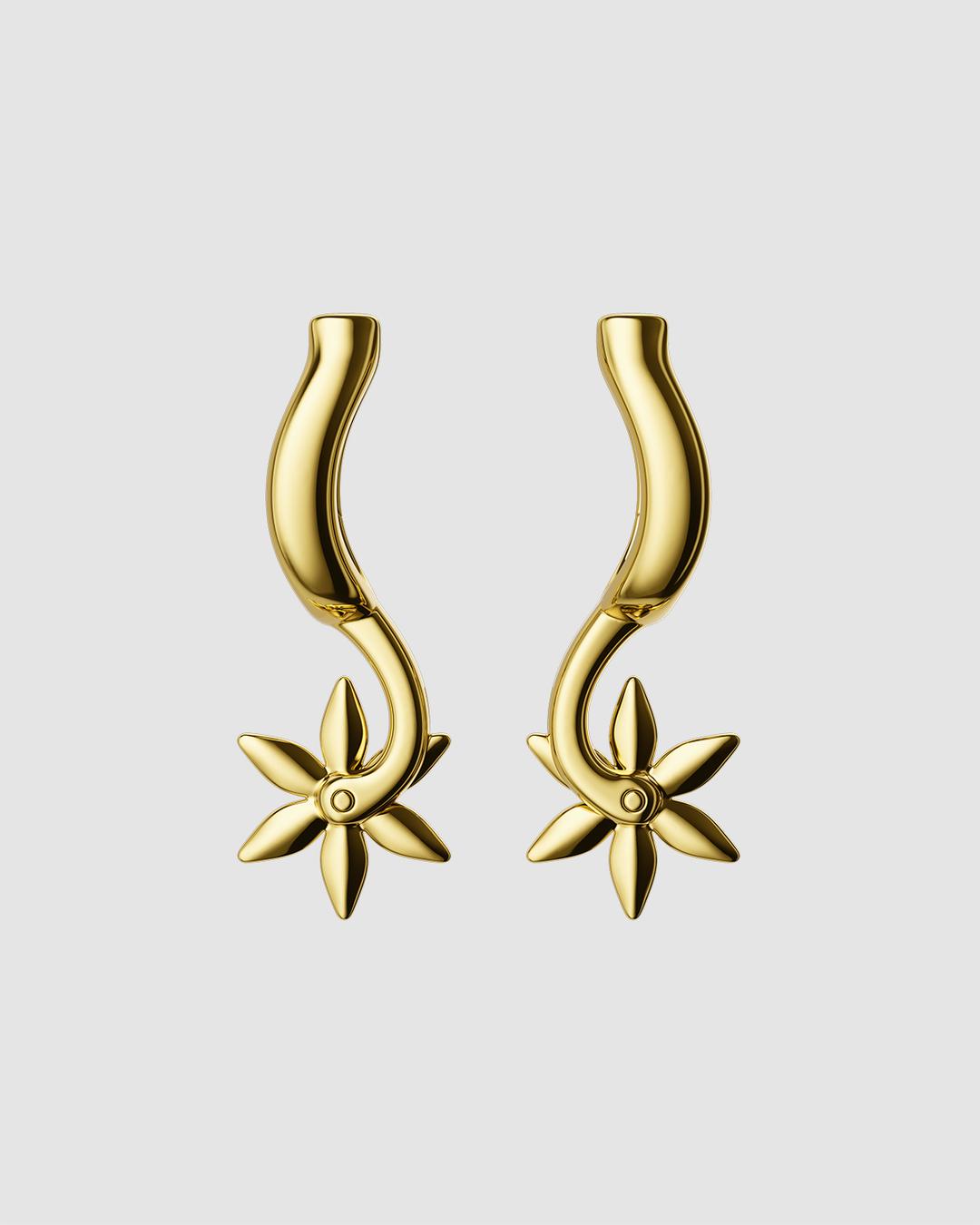 Spur Earrings Gold Plated