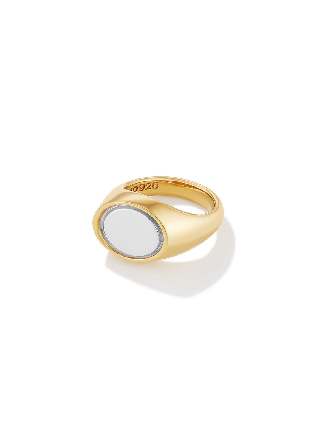 Stem Cut Signet Gold Vermeil