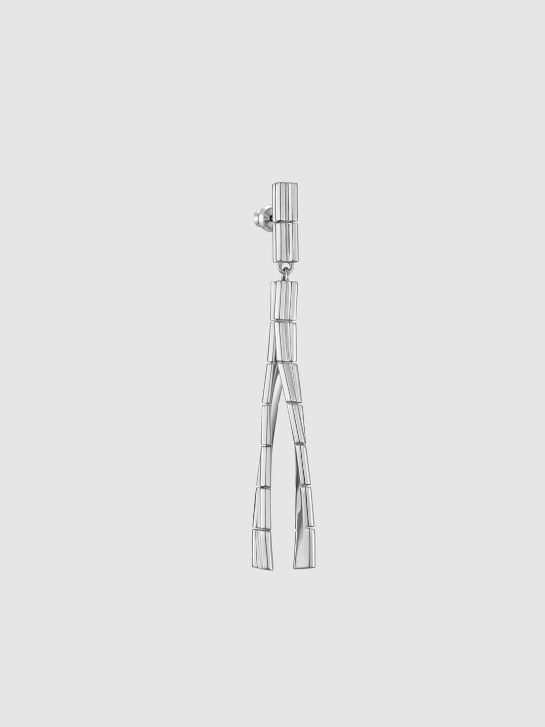 Tube Bead Tie Right Earring