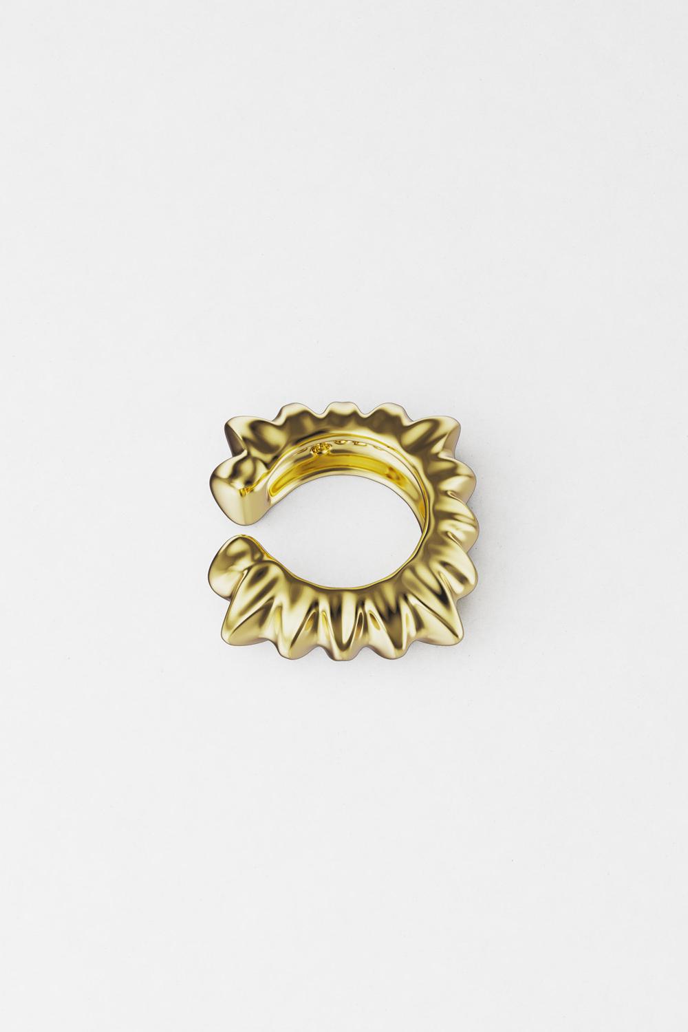 Warp Earcuff Gold Vermeil