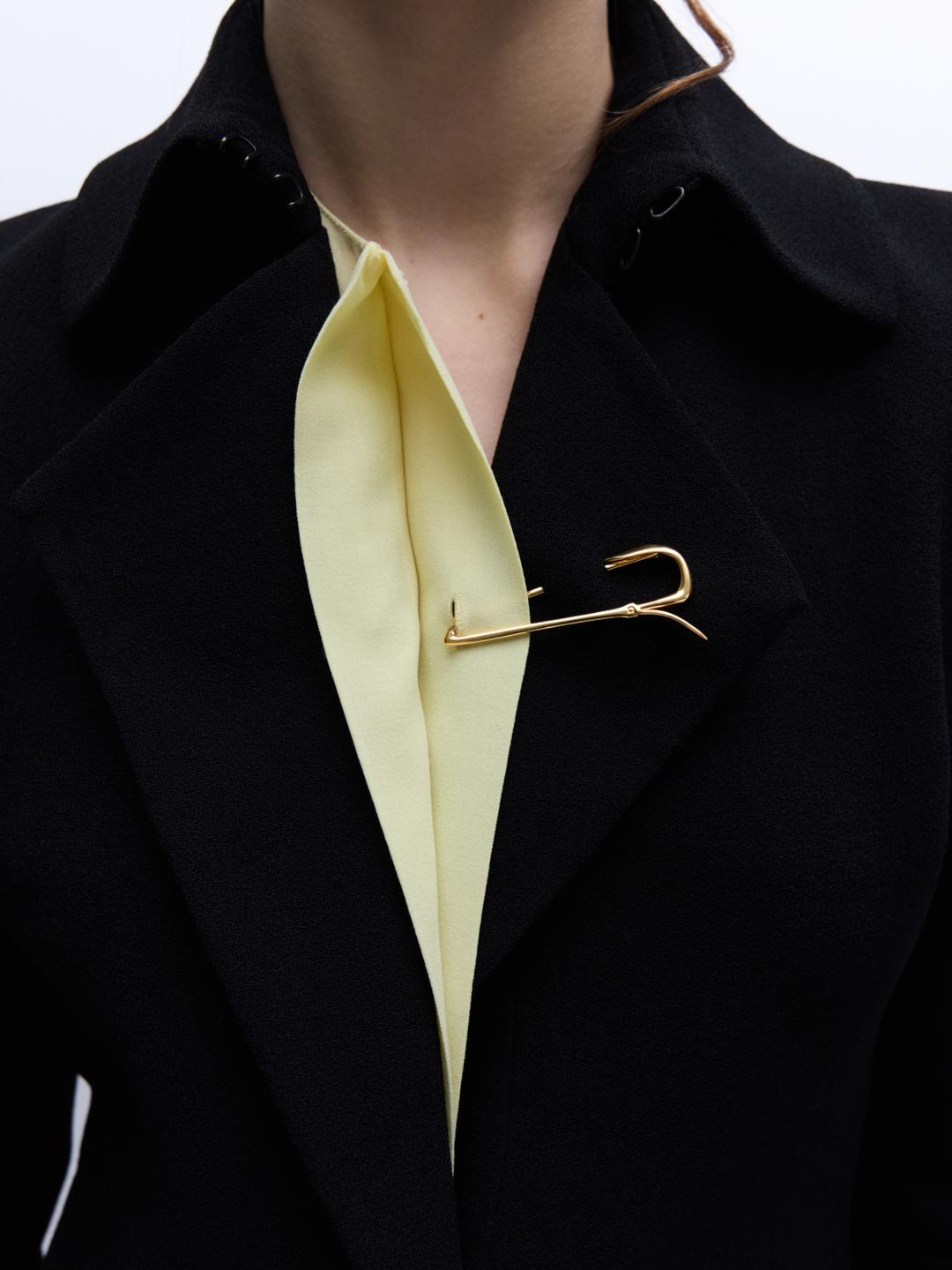 Grass Pin Gold Vermeil