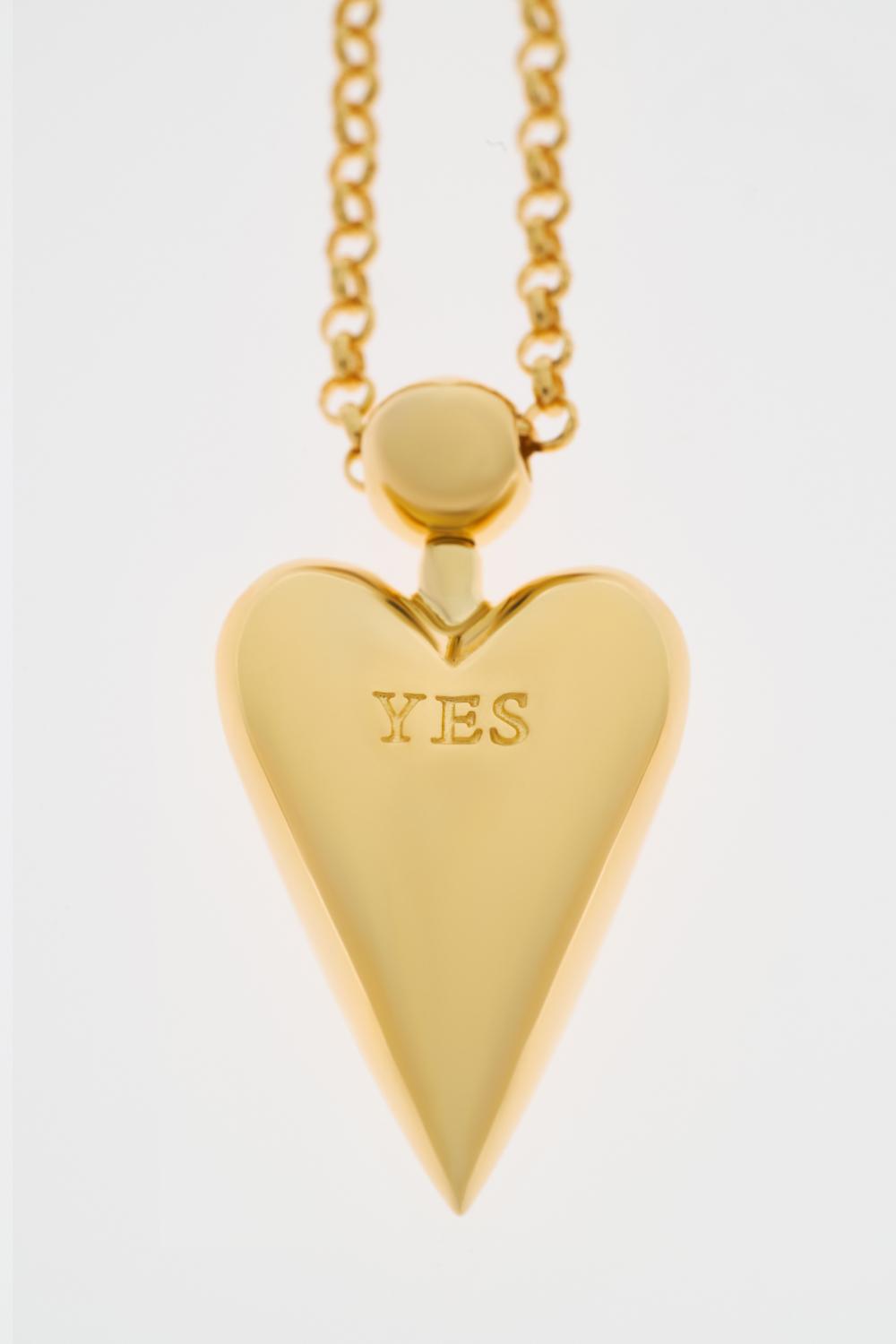 Yes-No Flip Chain Necklace Gold Vermeil