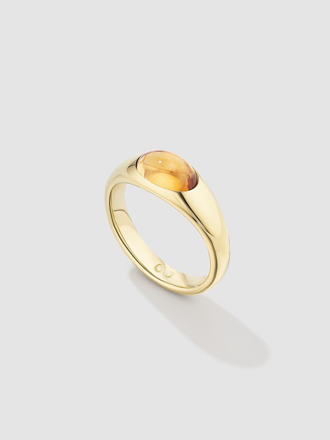 Heirloom Ring Citrine and Yellow Gold