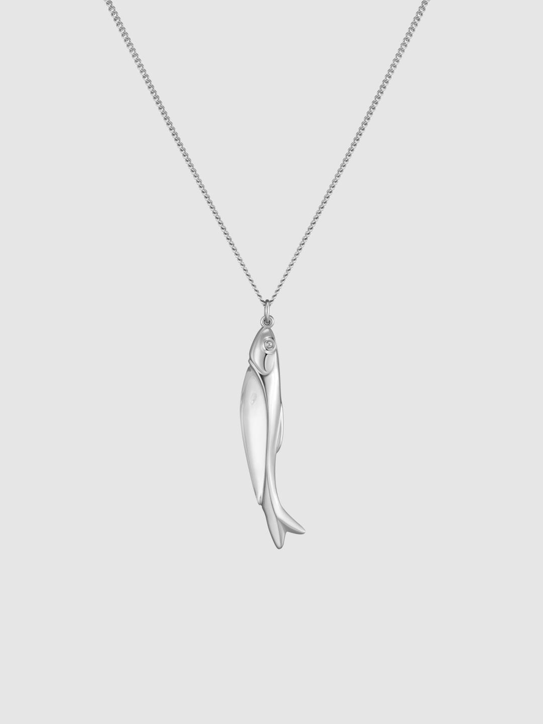 Rock Crystal Fish Necklace