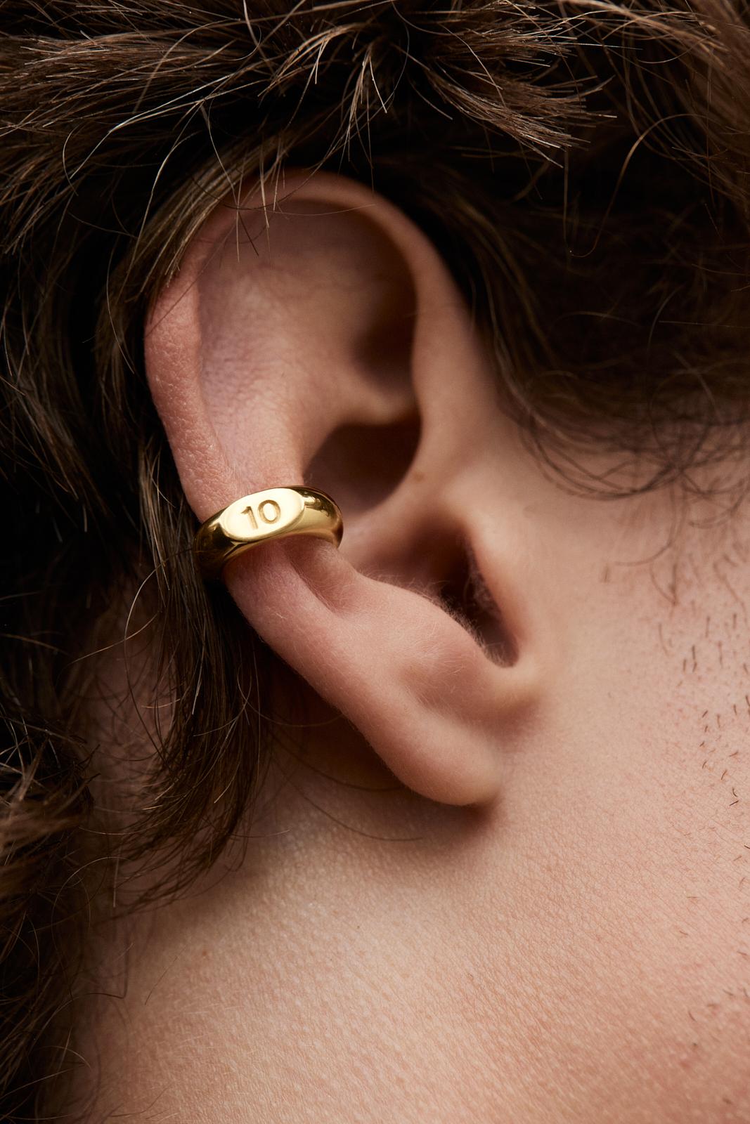 10 mm Diameter Earcuff Gold Plated