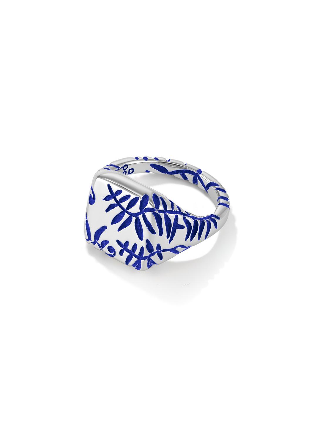 Fern Square Signet Jarman's Blue