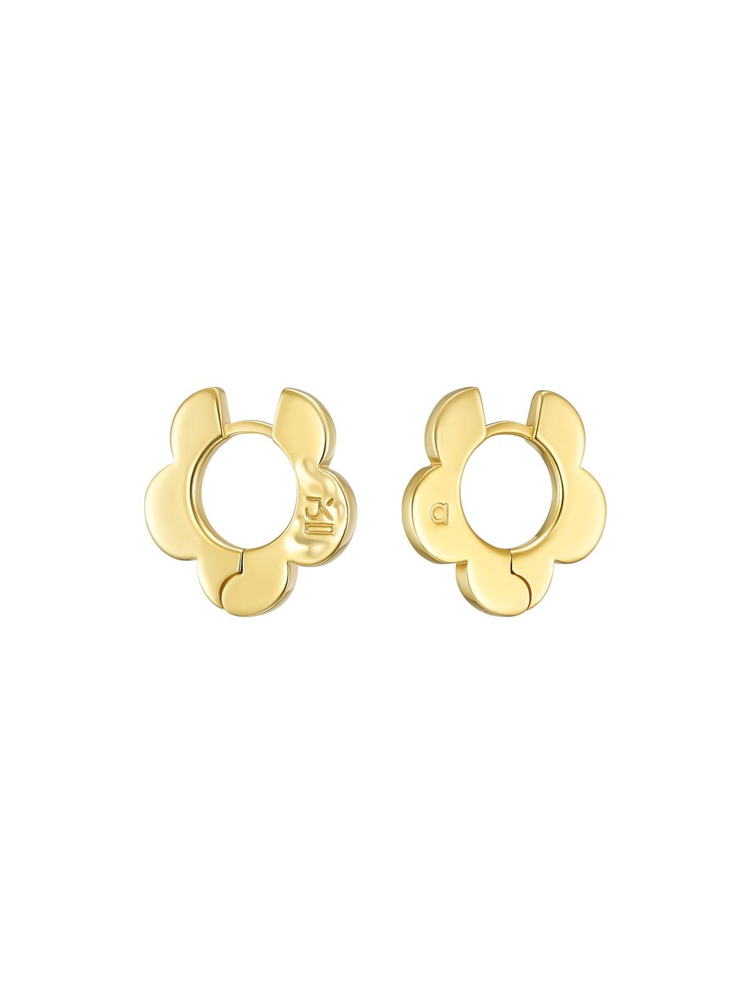 Avgvst x J.Kim Small Embrace Petal Hoops in Yellow Gold