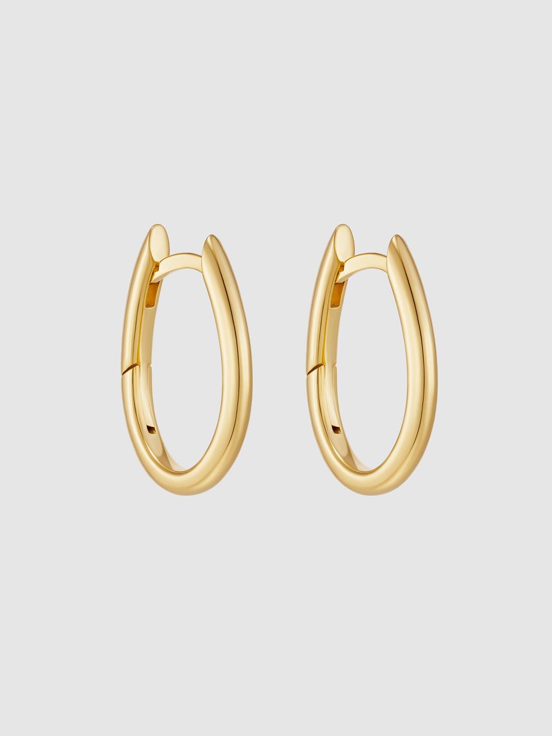 Small Alma Hoops Gold Plated