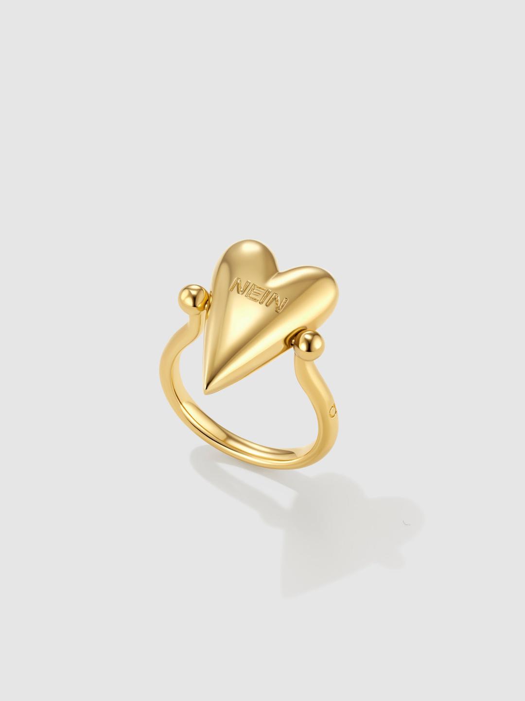 Ja/Nein Flip Ring Gold Plated