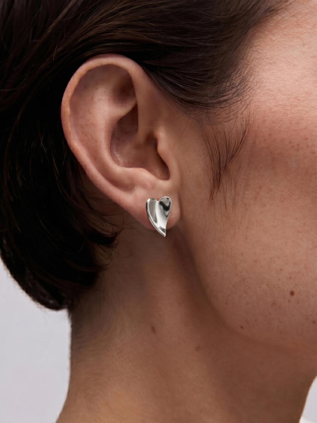 Small Sailing Heart Studs