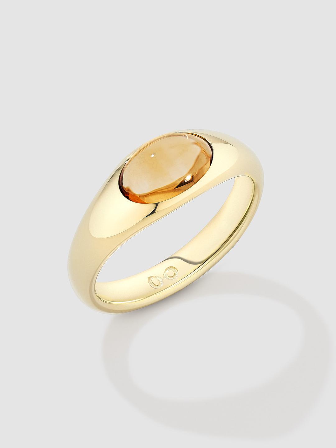 Heirloom Ring Citrine and Yellow Gold