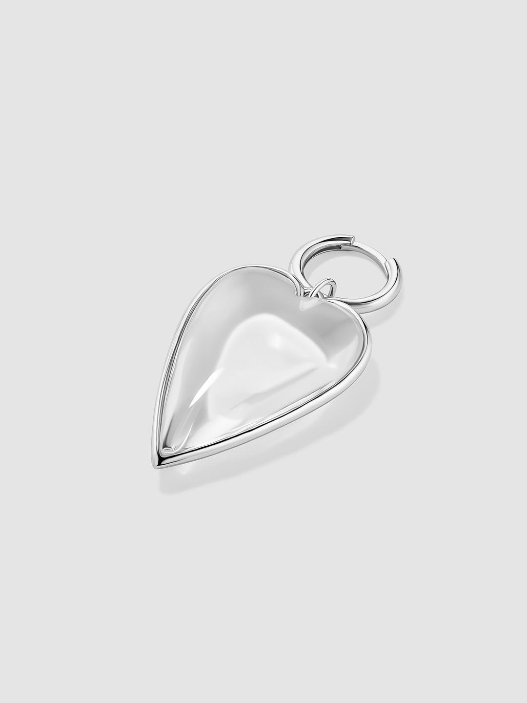 Rock Crystal Heart Single Earring