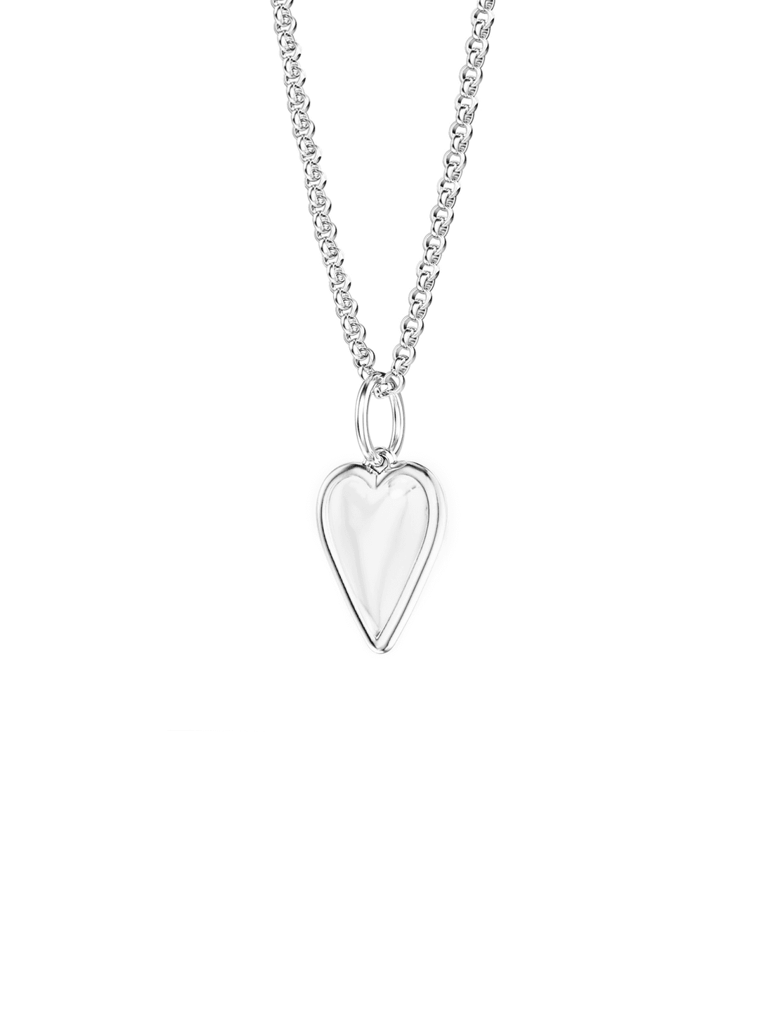 Small Rock Crystal Heart Pendant Necklace