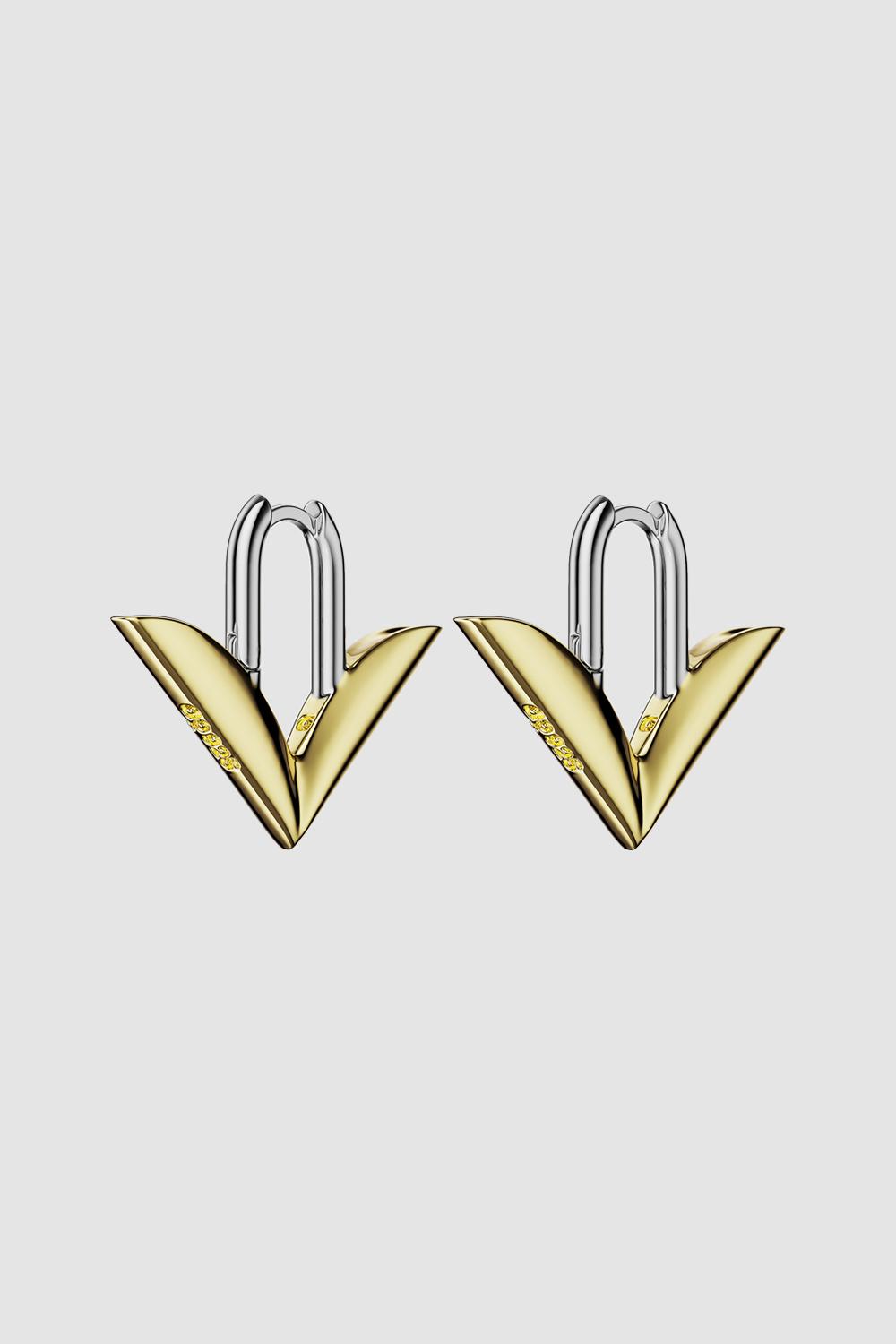 First Contact Earrings Gold Vermeil