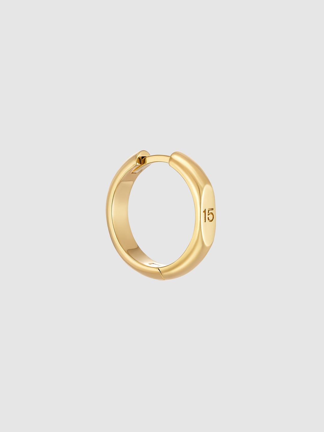 15 mm Diameter Hoop Gold Vermeil