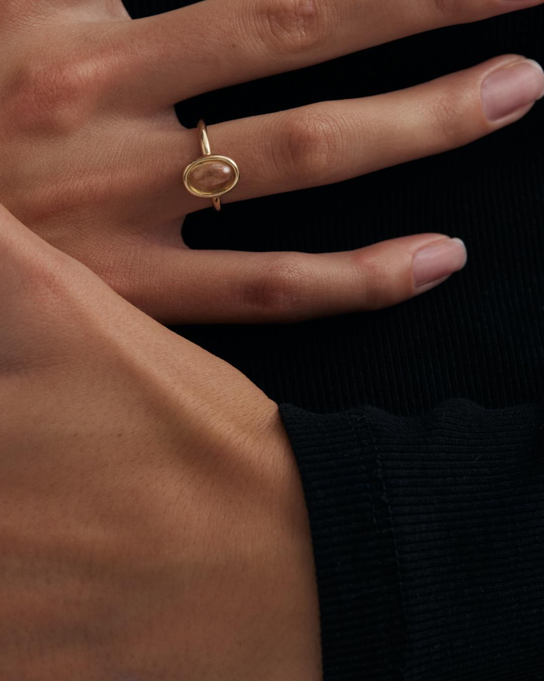 Citrine Medallion Ring