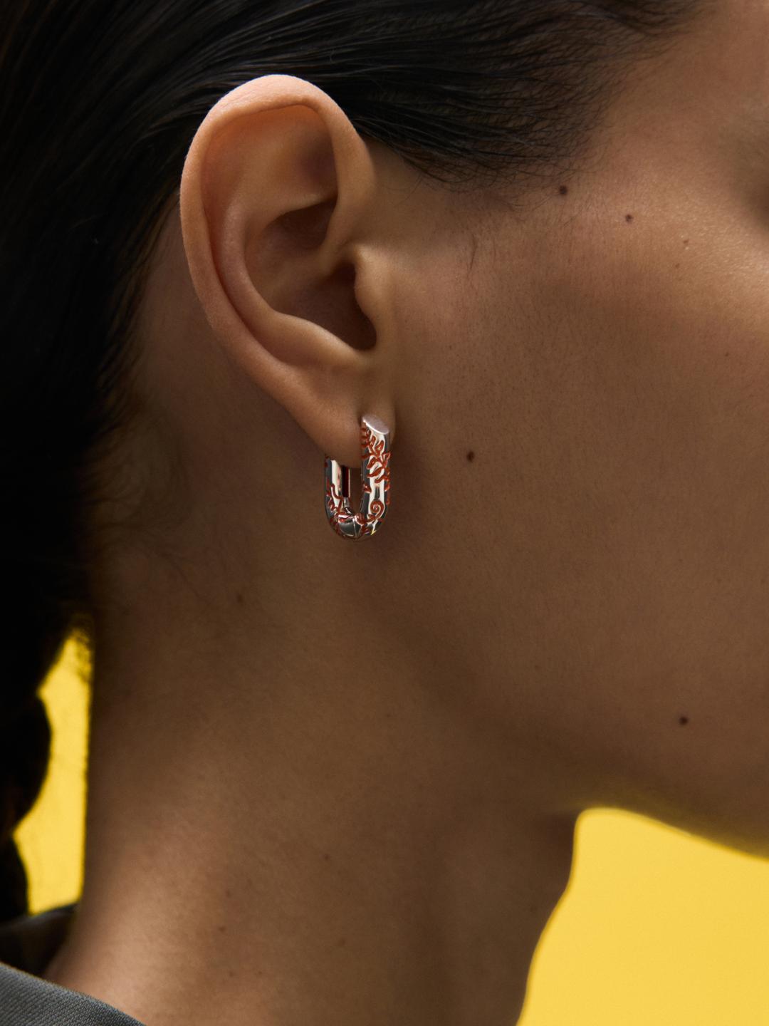 Fern U-earrings Jarman's Rust