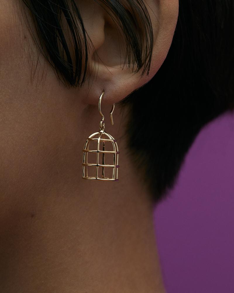 The Broken Cage Single Earring