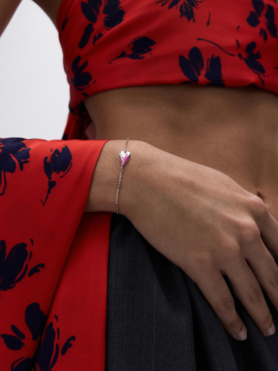 Fern Heart Bracelet Jarman's Pink