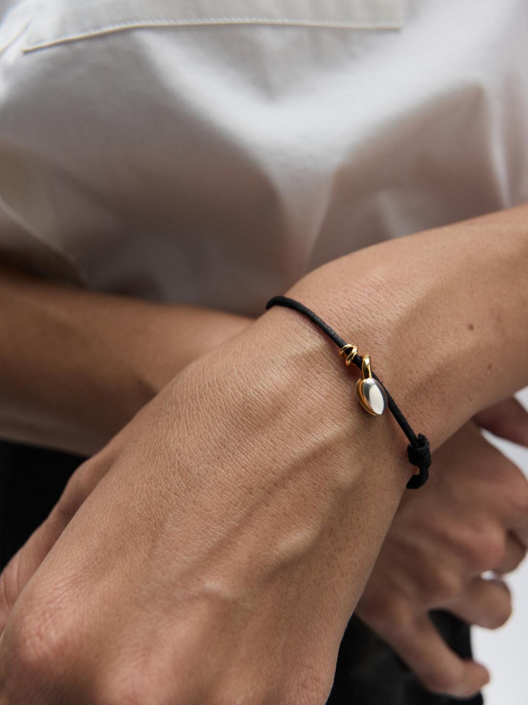 Seed Cord Bracelet Gold Vermeil