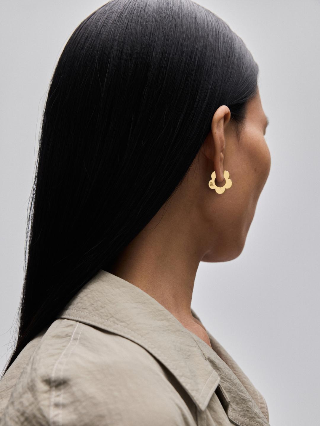 Avgvst x J.Kim Embrace Petal Hoops Gold Vermeil