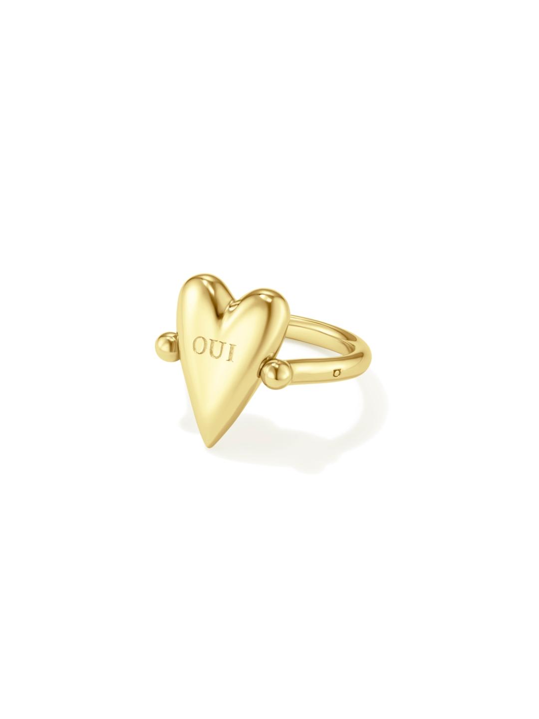 Oui/Non Flip Ring Gold Vermeil