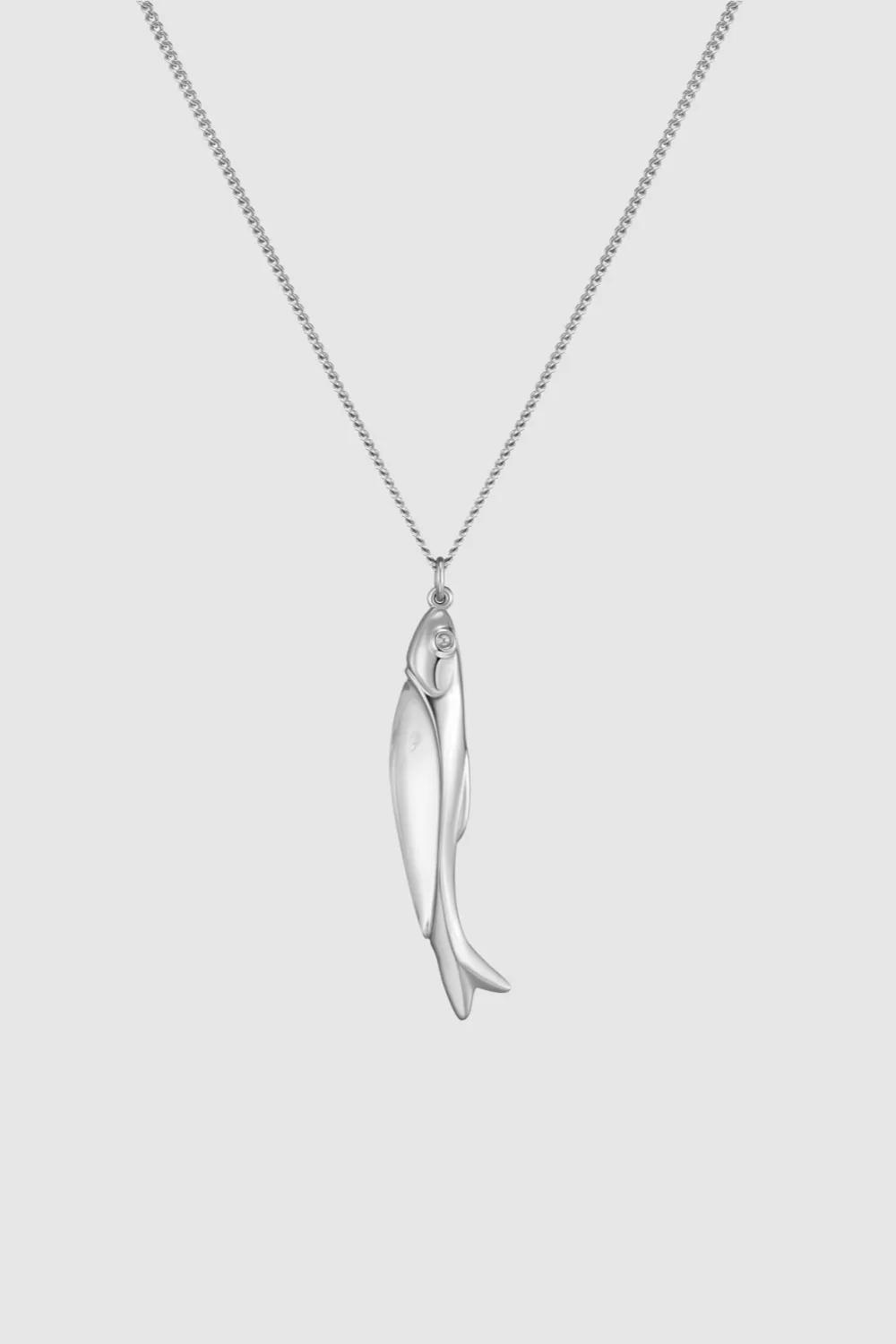 Rock Crystal Fish Necklace