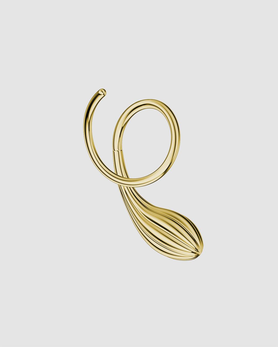 Echo Right Swirl Earring Gold Vermeil