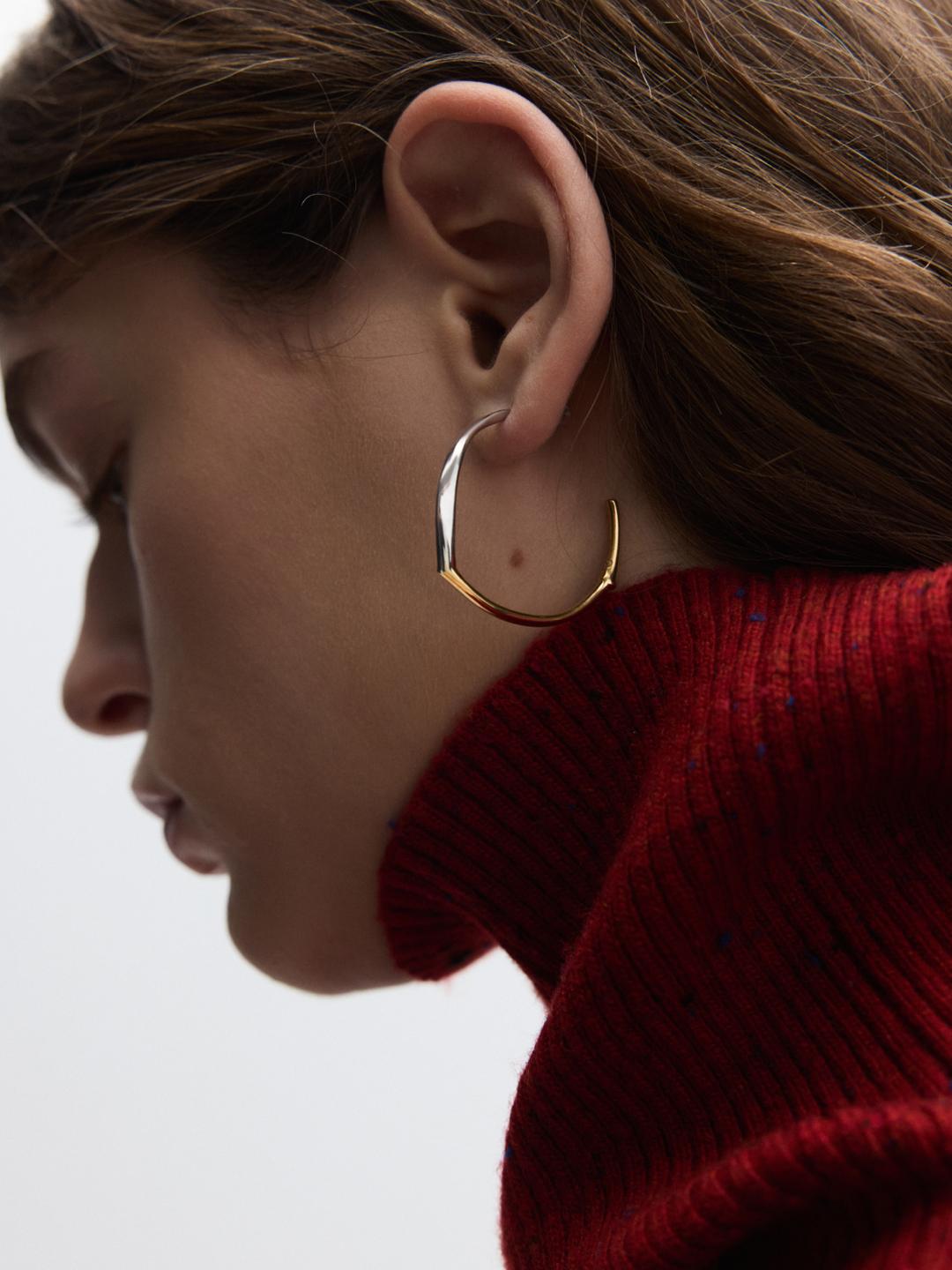 Bicolour Grass Earrings