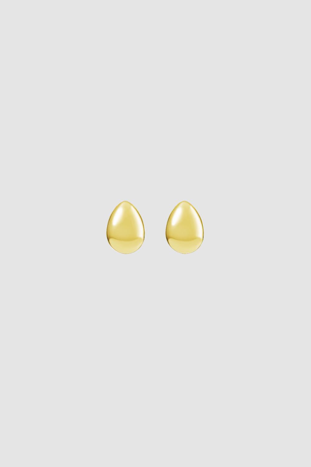 Egg Teeny Studs Yellow Gold