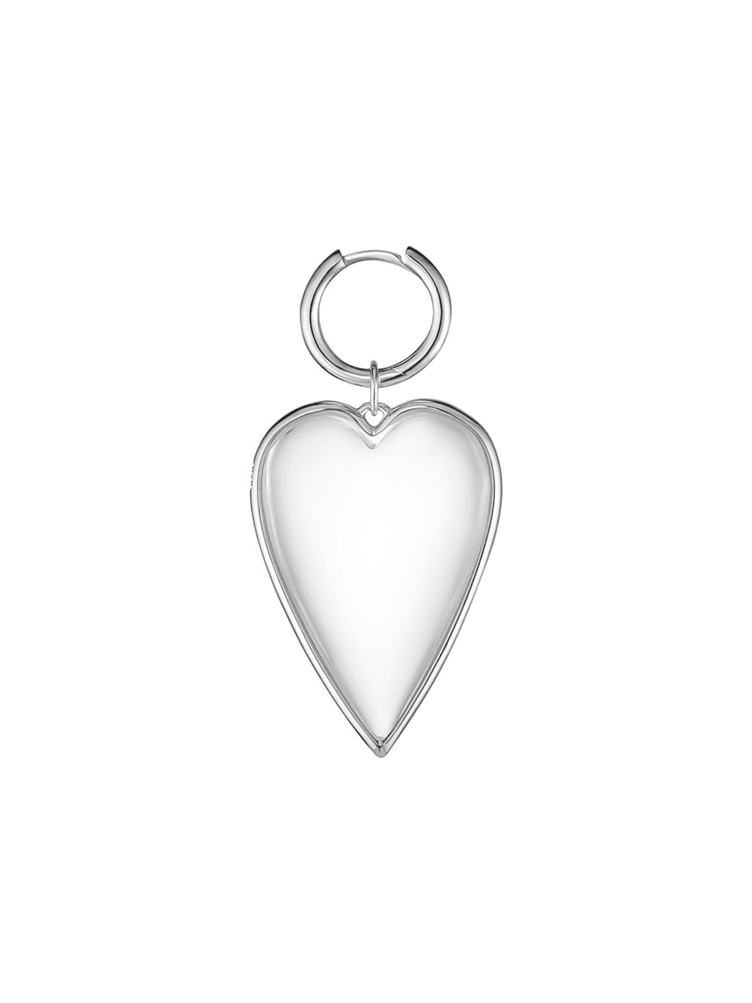 Rock Crystal Heart Single Earring