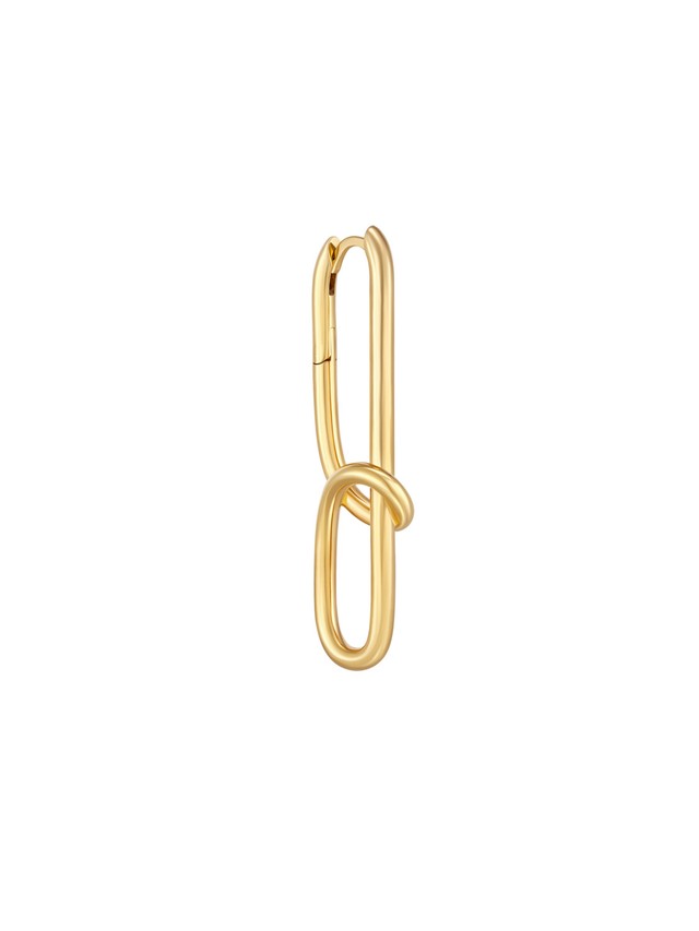 Rope Single Earring Gold Vermeil