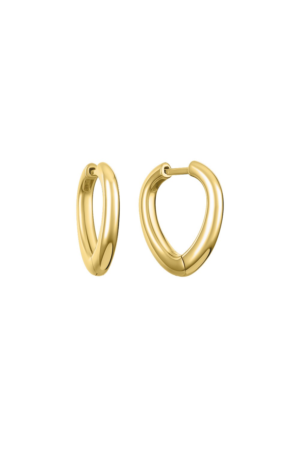 Shield-shaped Mini Hoops Gold Vermeil